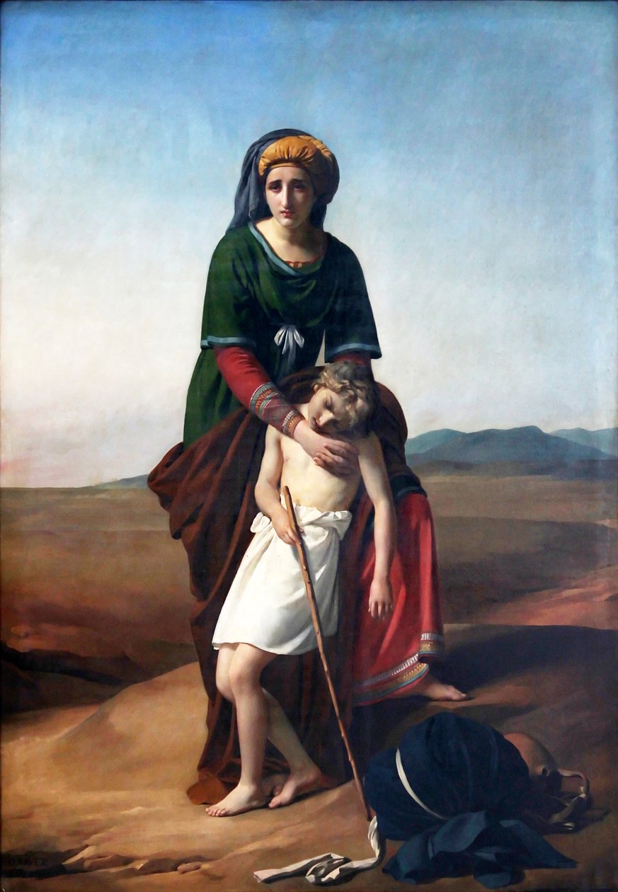Agar e Ismael en el desierto de François Joseph Navez