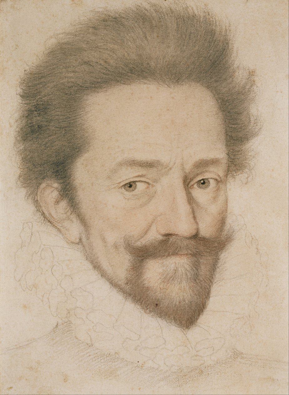 Retrato de un hombre barbudo con gorguera de François Quesnel