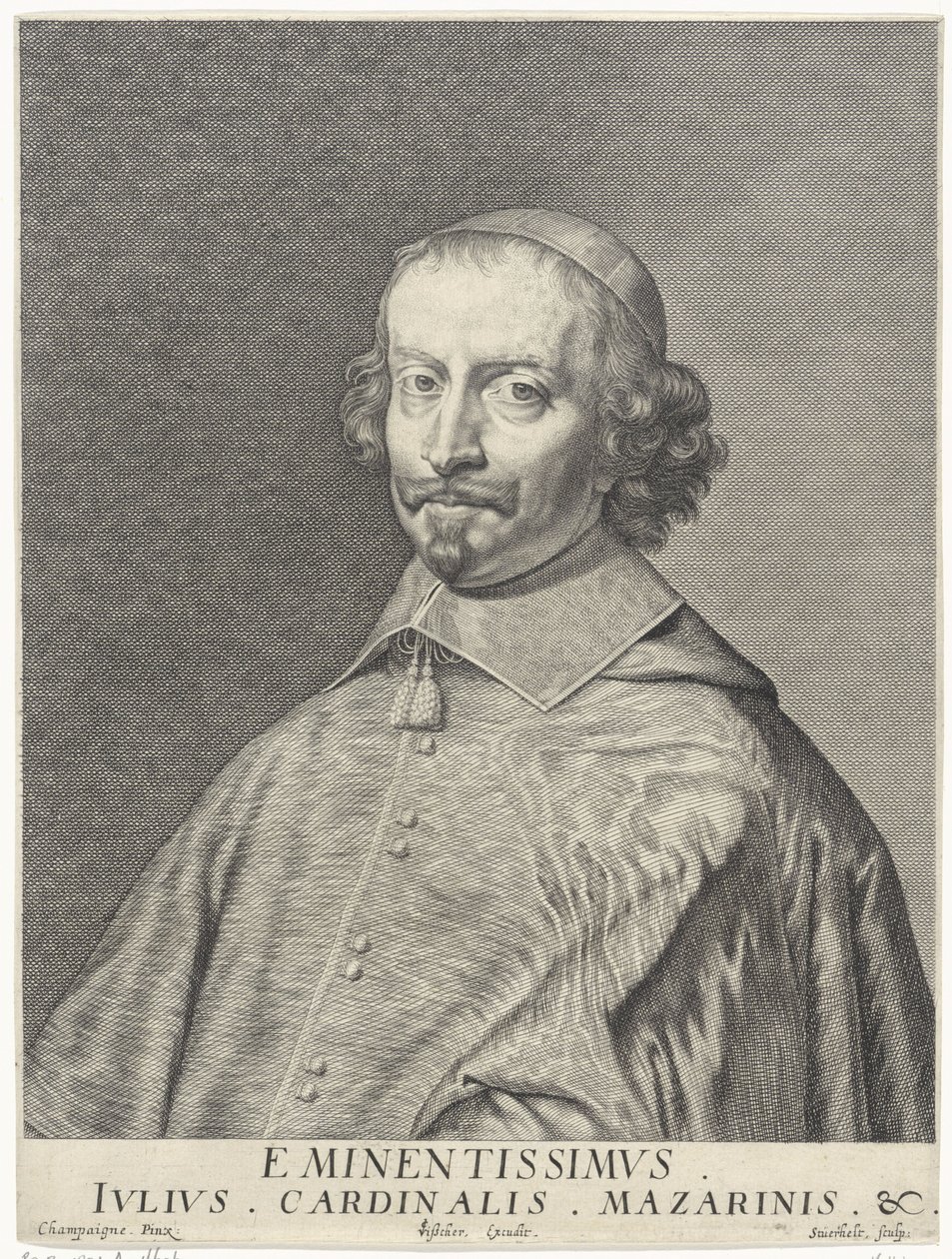 Retrato del cardenal Giulio Raimondo Mazarino (1602-1661) de François Stuerhelt