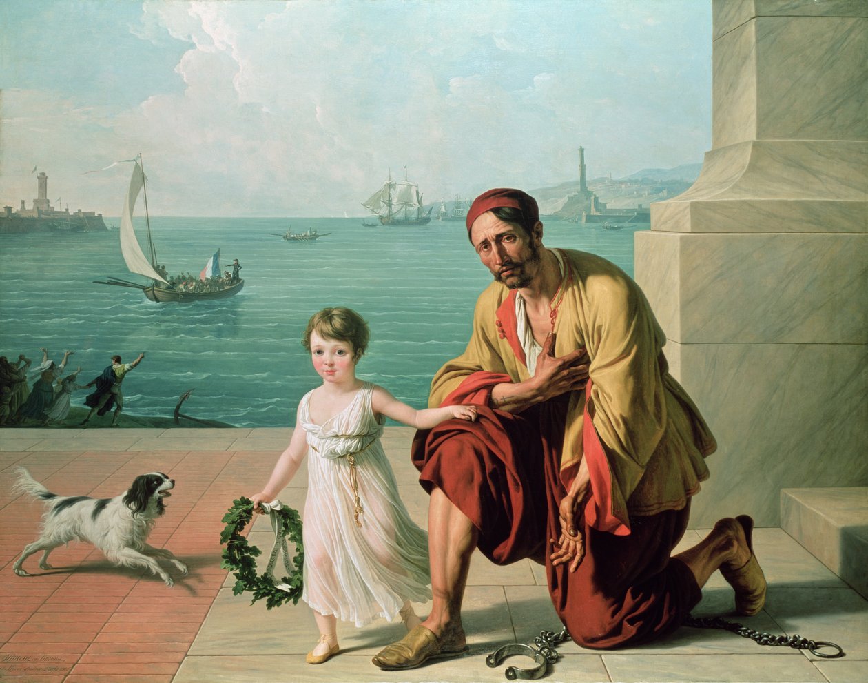 Una alegoría que representa la liberación de prisioneros franceses e italianos, 1806 de François André Vincent