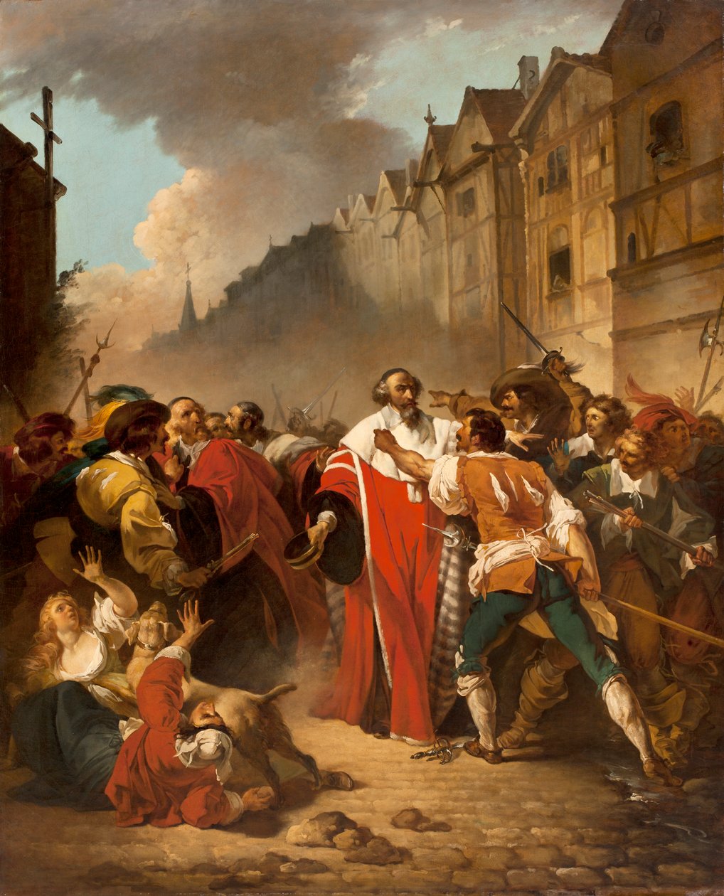 El presidente Mole maltratado por insurgentes, 177879 de François André Vincent