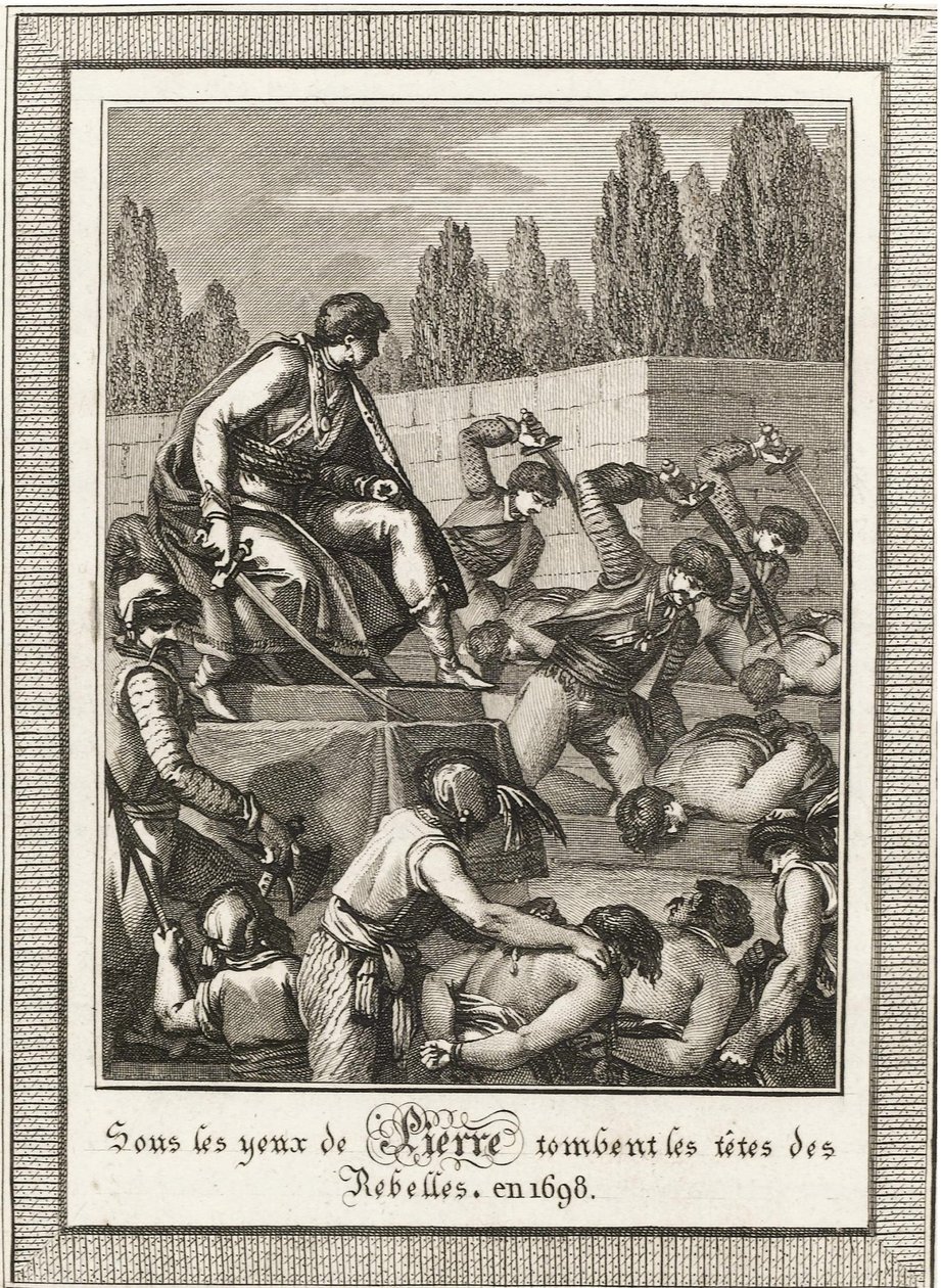 La ejecución de los Streltsy. De: Historia de Rusia por Blin de Sainmore, c. 1800 de François Anne David