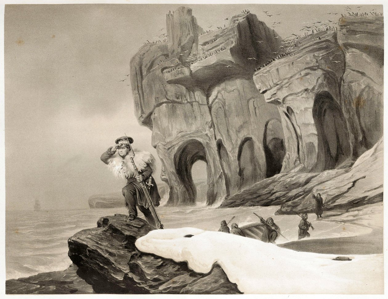Isla del Oso de Voyages en Scandinavie, en Laponie, au Spitzberg et aux Feroe, pub. 1852 de François Auguste Biard