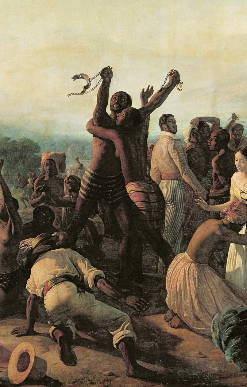 Proclamación de la abolición de la esclavitud en las colonias francesas, 23 de abril de 1848 de François Auguste Biard