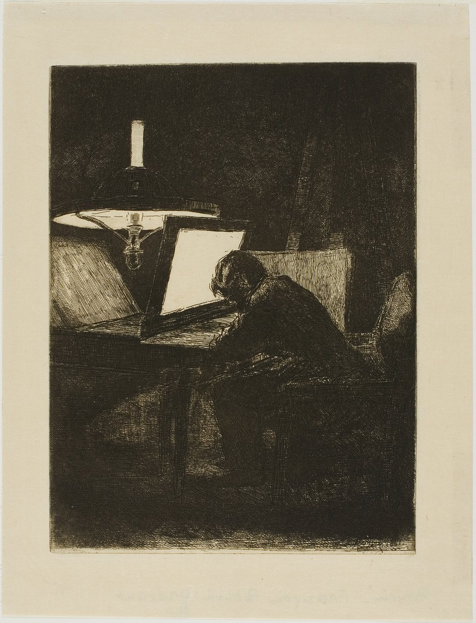 Grabado de François Bonvin de François Bonvin