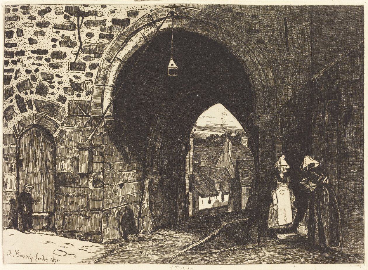 La Puerta de St Malo en Dinan de François Bonvin