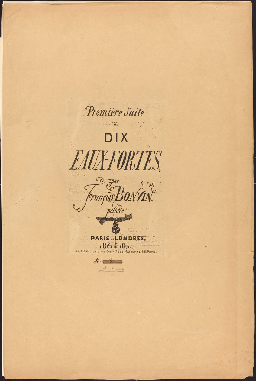 Primera suite de diez aguafuertes de François Bonvin