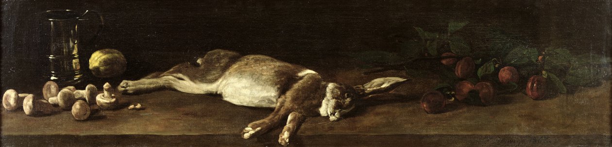 Naturaleza muerta con una liebre, 1863 de François Bonvin