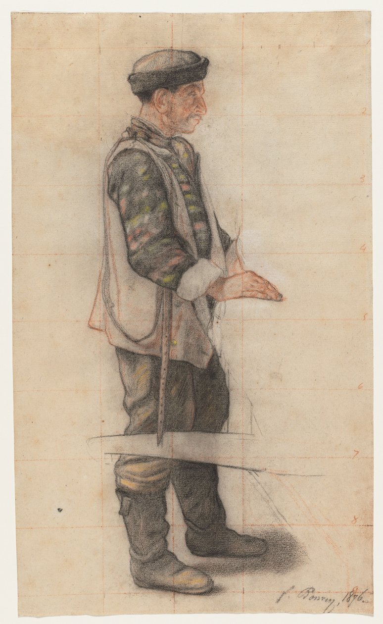 The Camillero (Estudio para "The Fallen Roofer") de François Bonvin