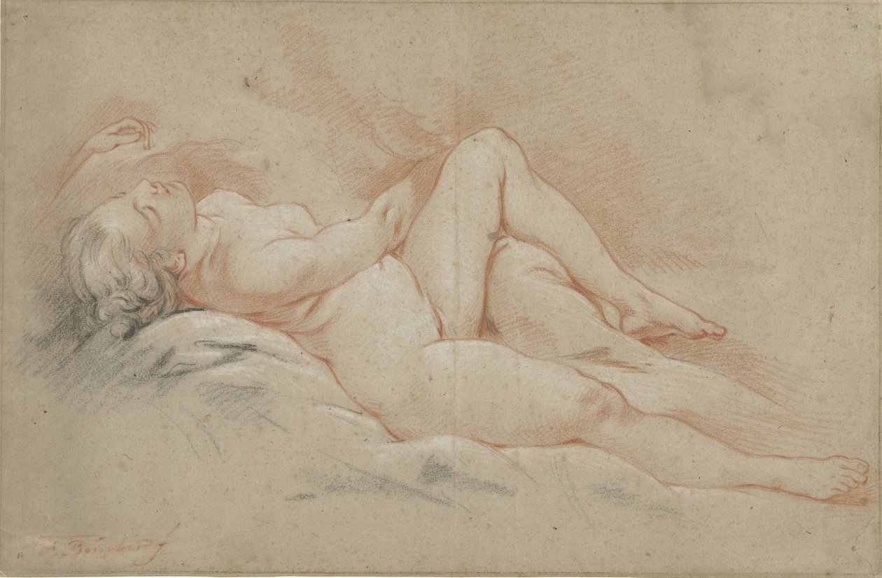 Desnudo femenino recostado de François Boucher