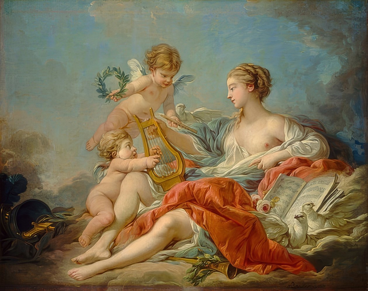 Alegoría de la música de François Boucher