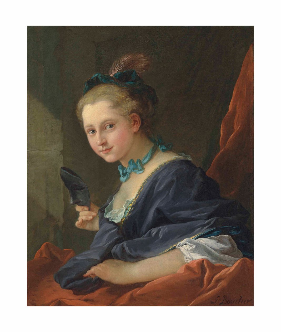 Boucher - La velada o La dama que va al baile, 1734 de François Boucher