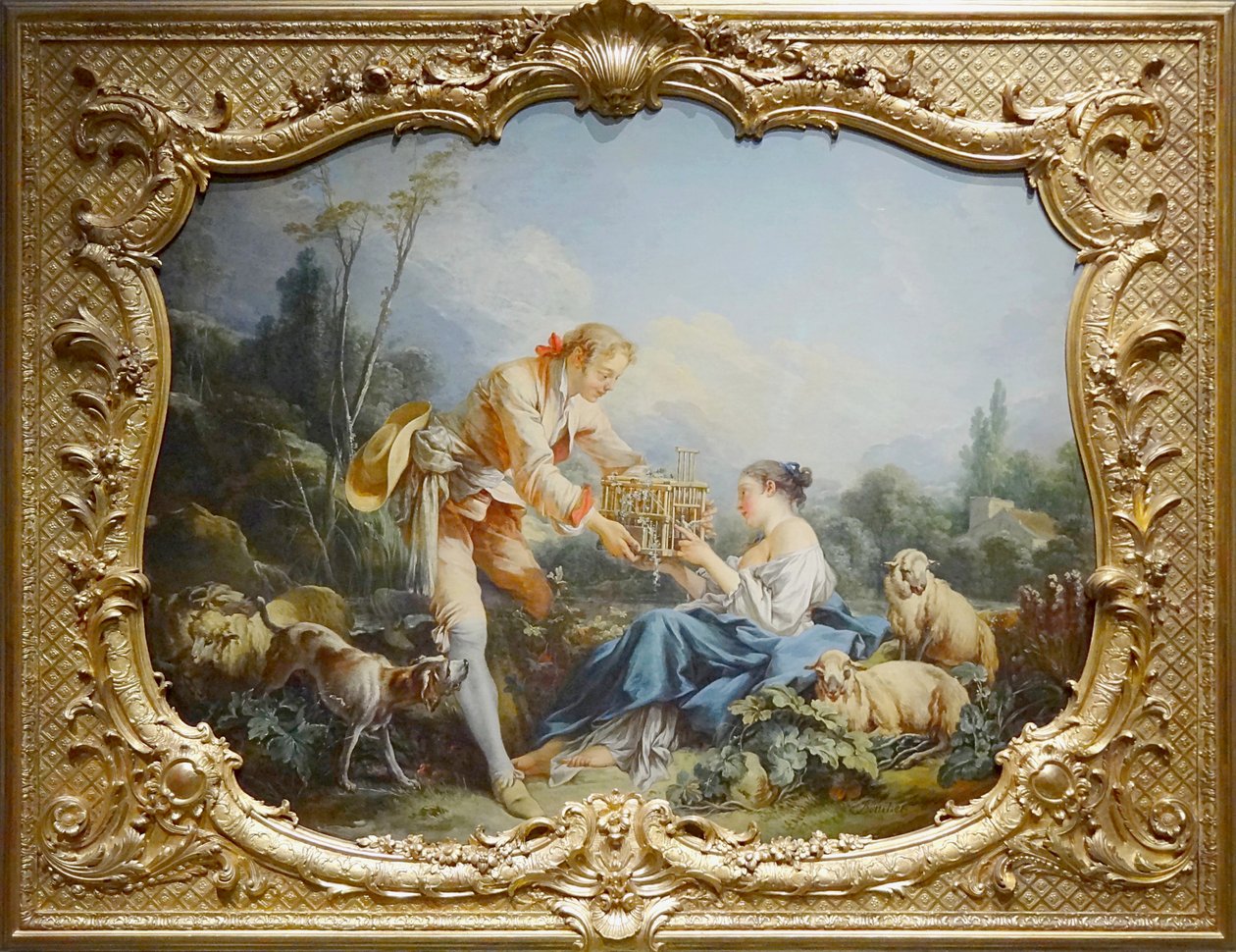 Boucher - El pastor complaciente, París, Archives nationales, Hôtel de Soubise de François Boucher