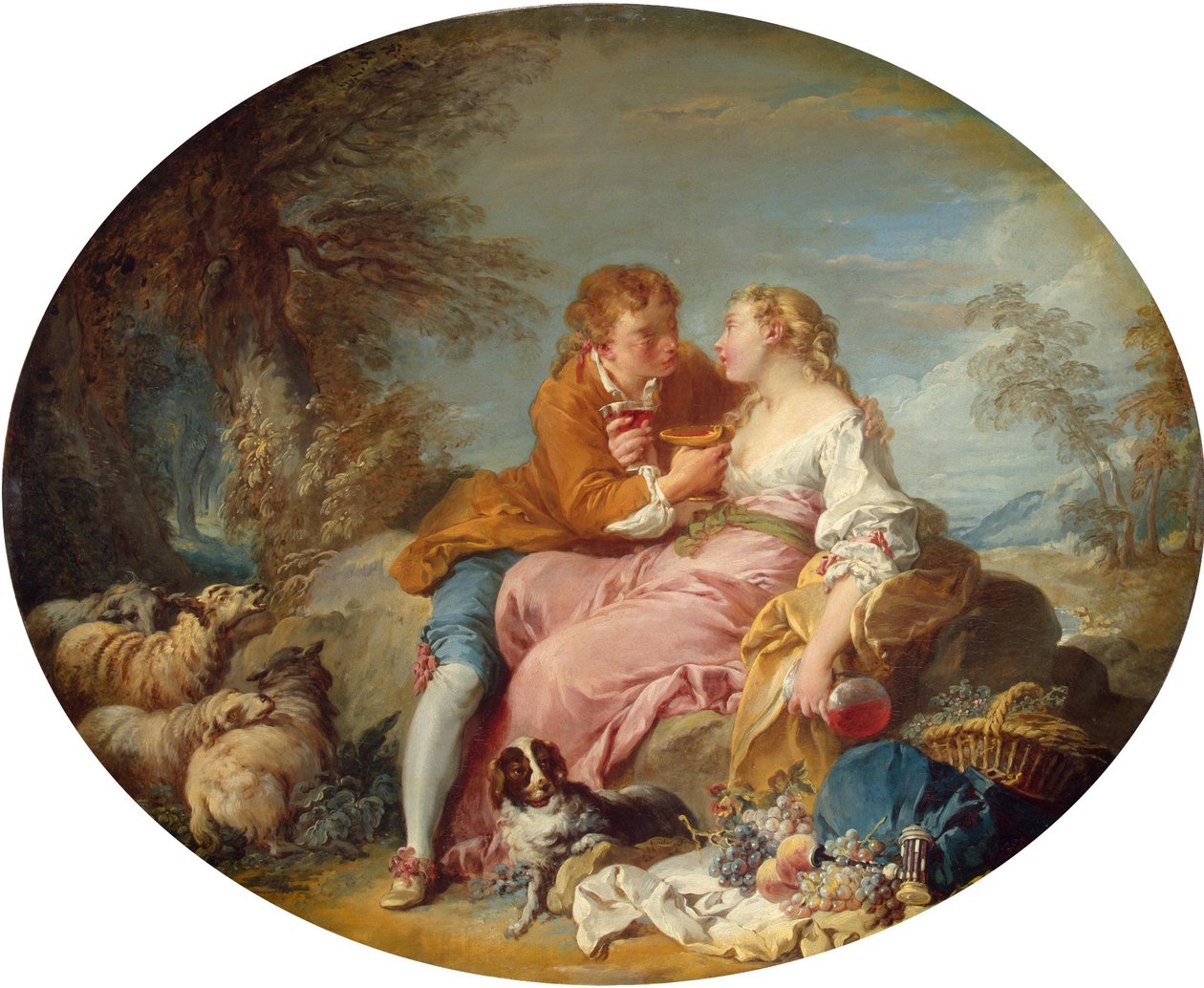 Boucher - Escena pastoral, principios de la década de 1730 de François Boucher