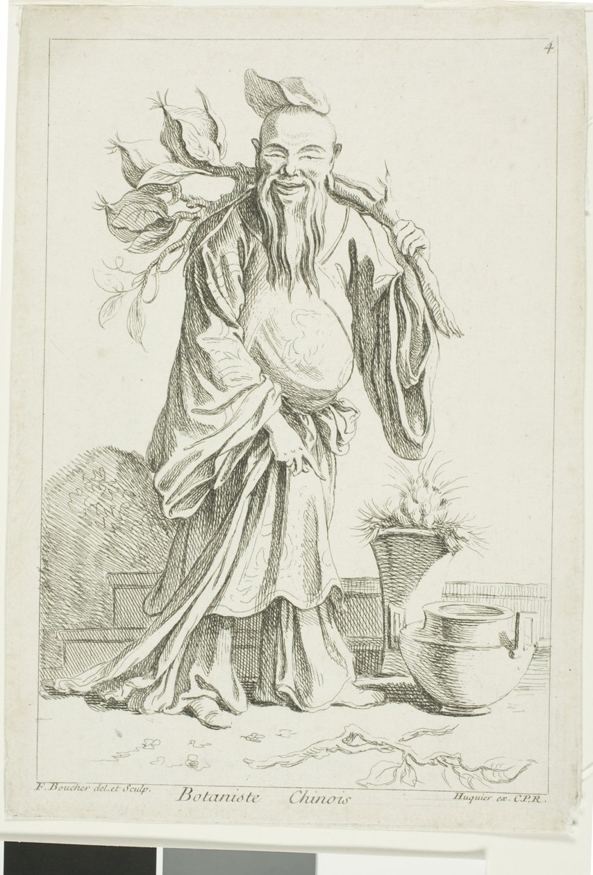 Botánico chino, de Recueil de diverses figures chinoise du cabinet de François Boucher de François Boucher