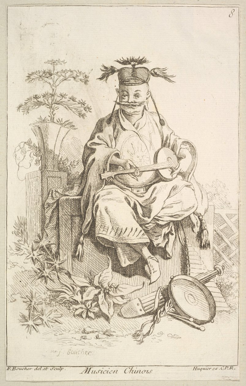 Músico chino, 1738-45 de François Boucher