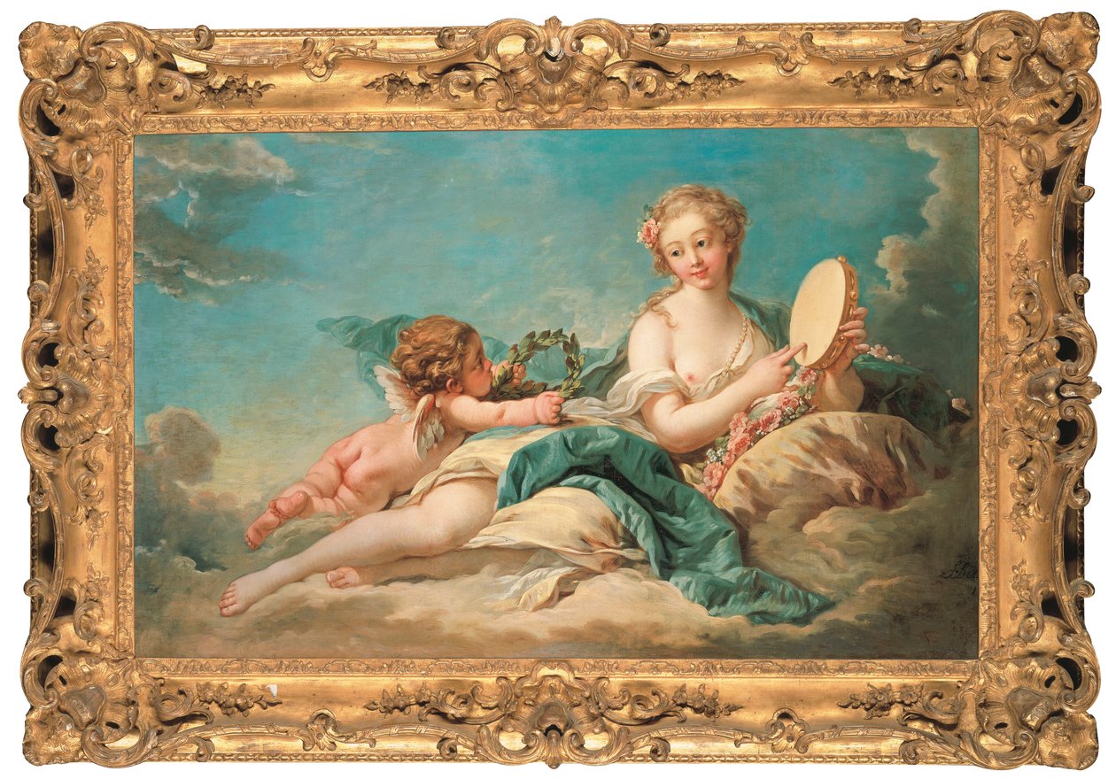 Clio, la musa de la historia y la canción, 1758 de François Boucher