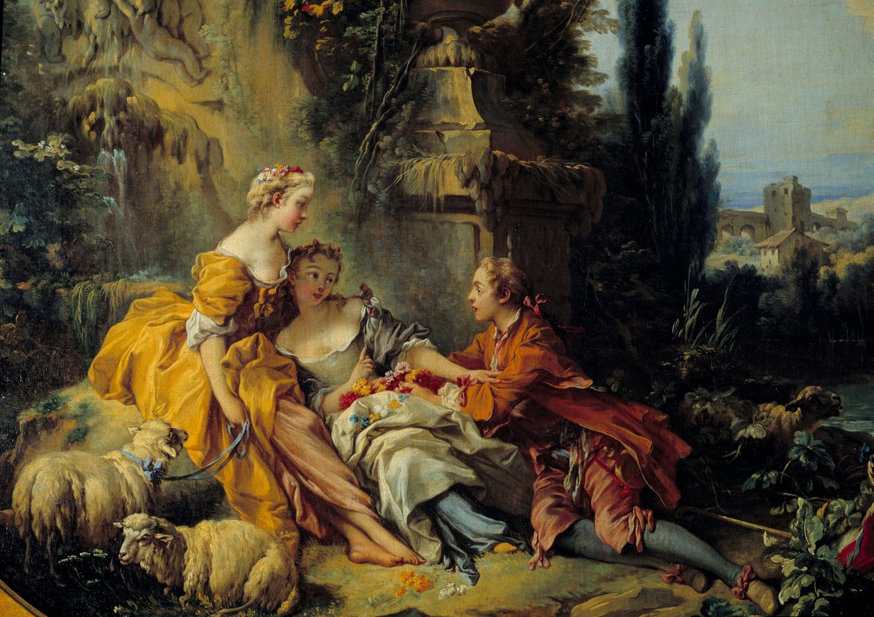 Conversación campestre de François Boucher