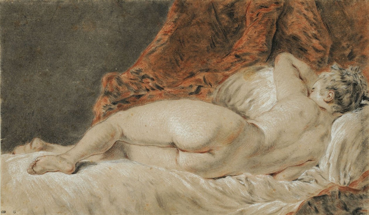 Mujer acostada vista desde atrás, llamada el Sueño de François Boucher