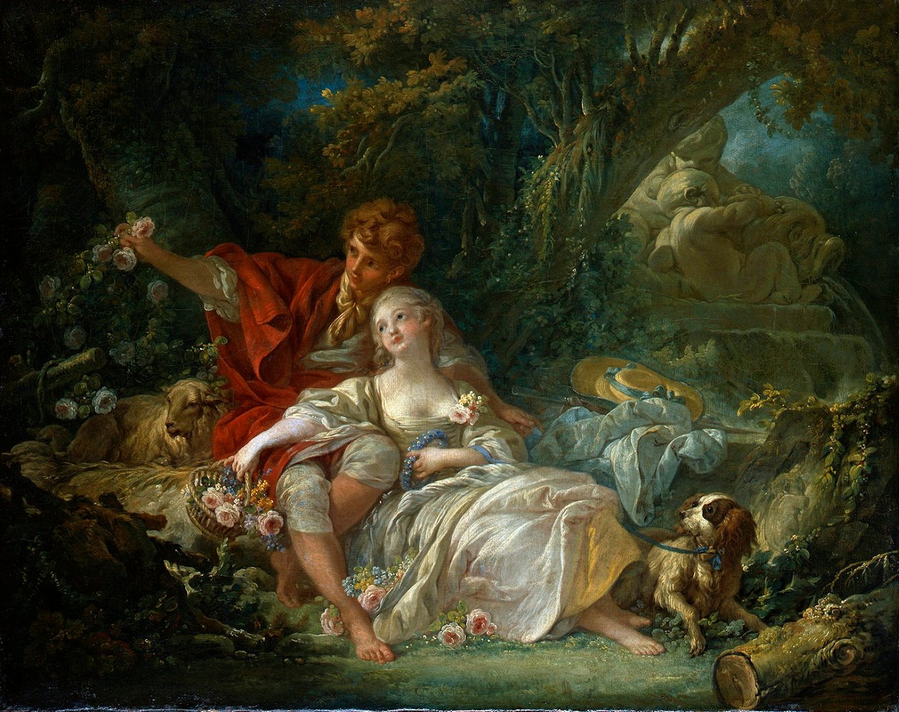 Alemán: Pastor y pastora pastoral de François Boucher