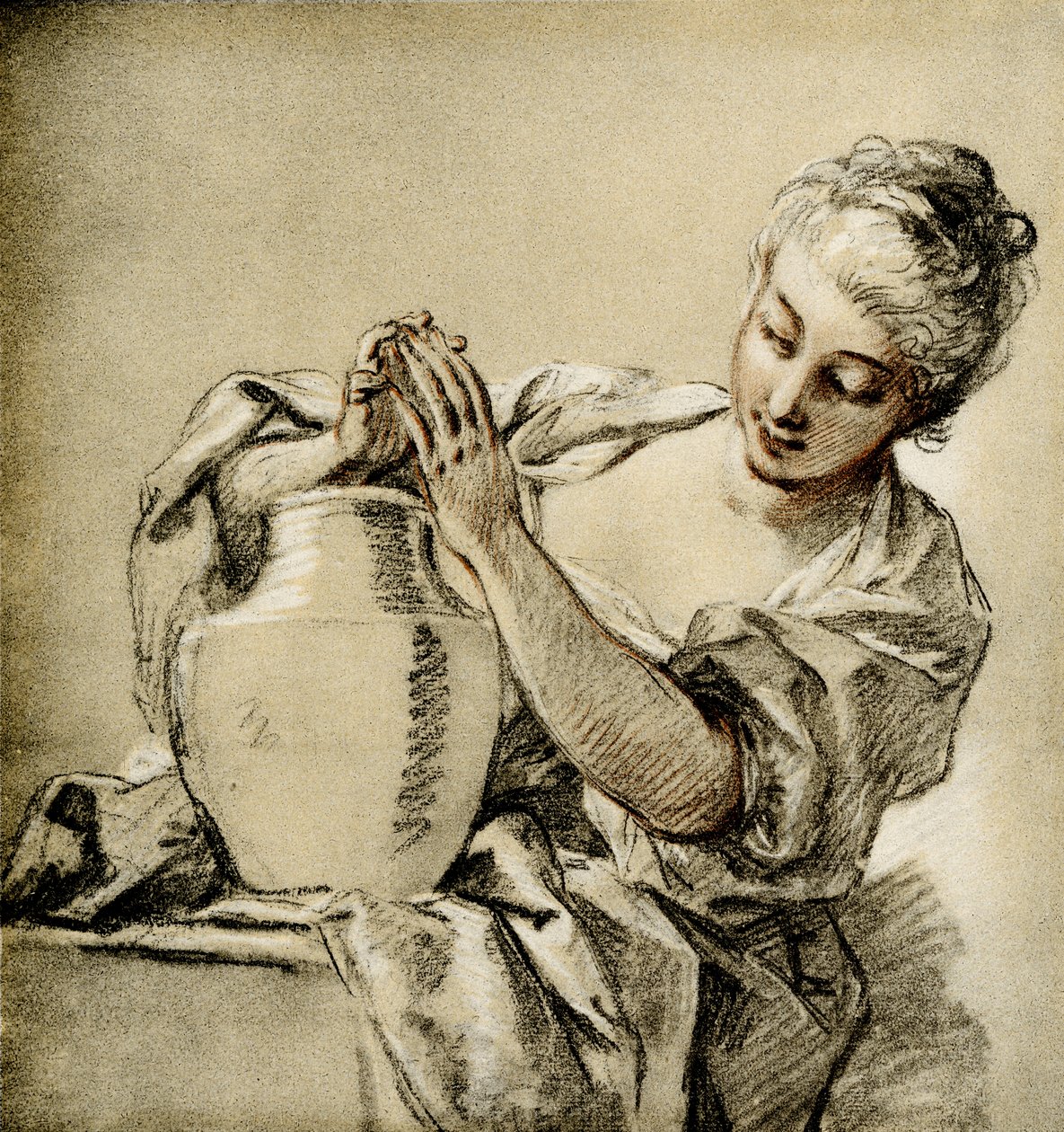 Niña en un pozo de François Boucher