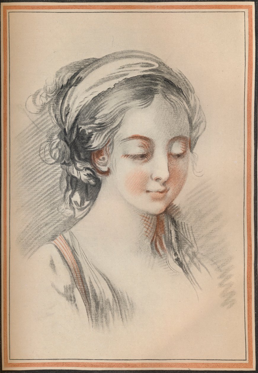 Cabeza de una niña, c. 1746 de François Boucher