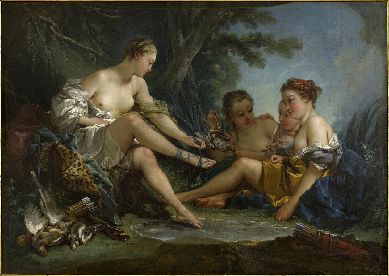 Le Repos des nymphes au retour de la chasse, también conocido como Le Retour de chasse de Diane de François Boucher