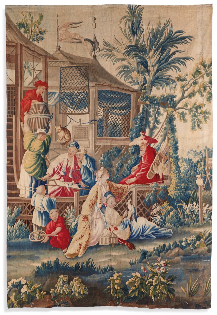 Tapiz de Luis XVI "aux Chinoiserie", Aubusson, último cuarto del siglo XVIII de François Boucher
