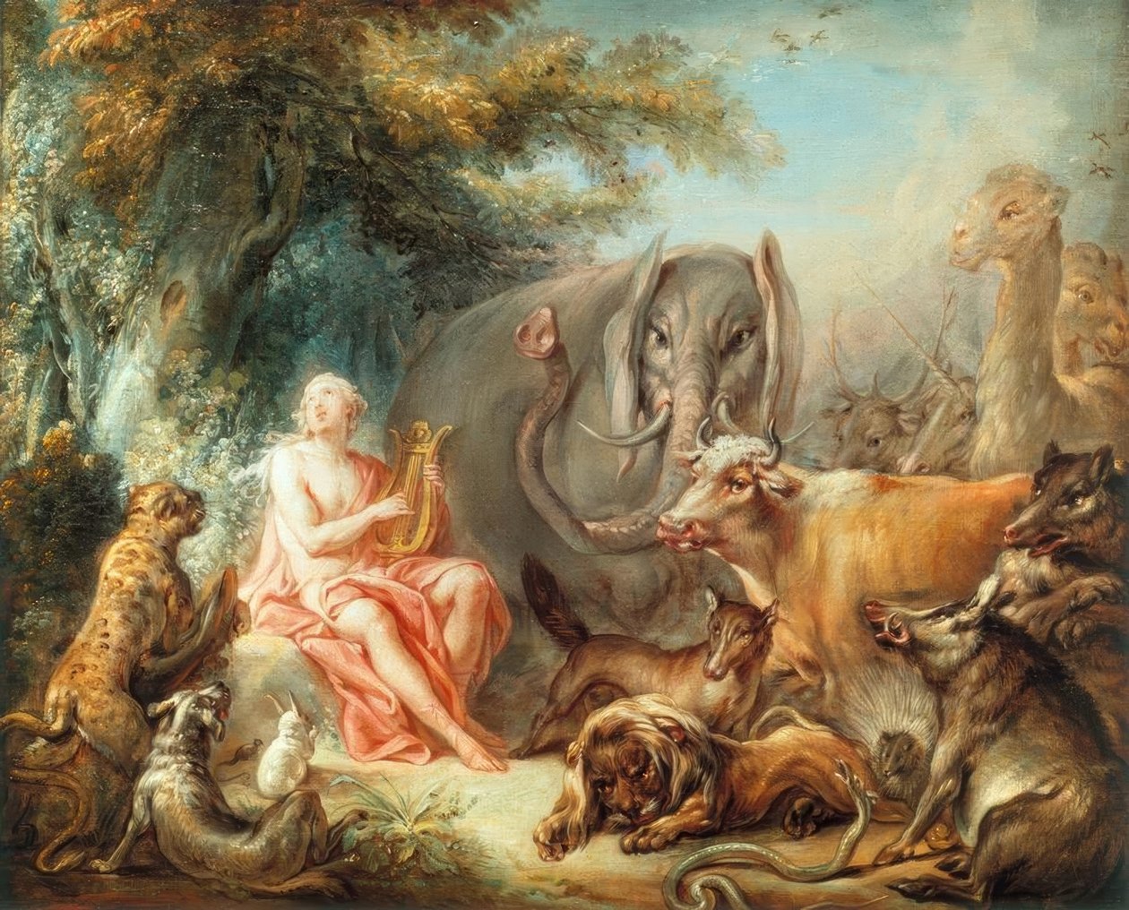 Orfeo encanta a los animales de François Boucher