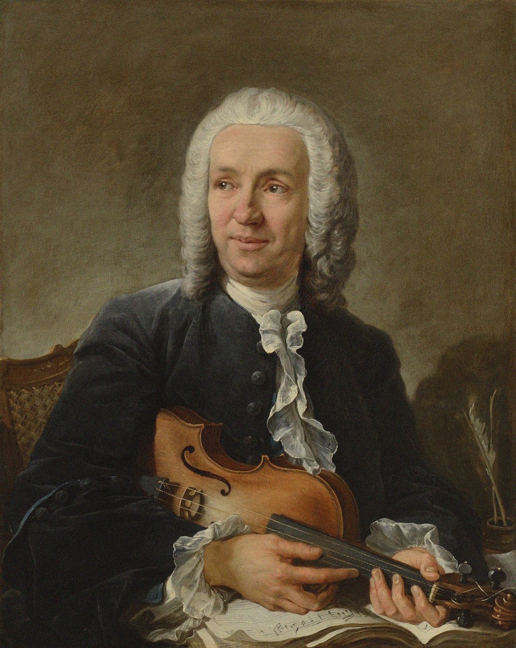 Retrato del compositor Francesco Geminiani 1687-1762, c. 1745 de François Boucher
