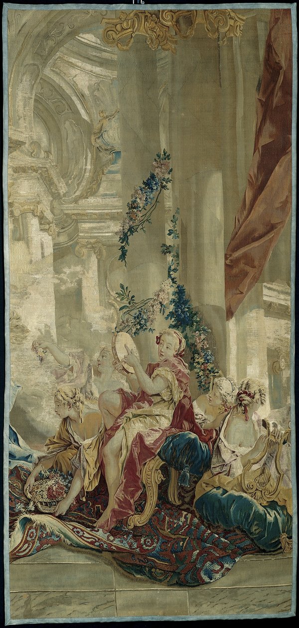 La entrada de Psique en el palacio de Cupido de la Historia de Psique de François Boucher