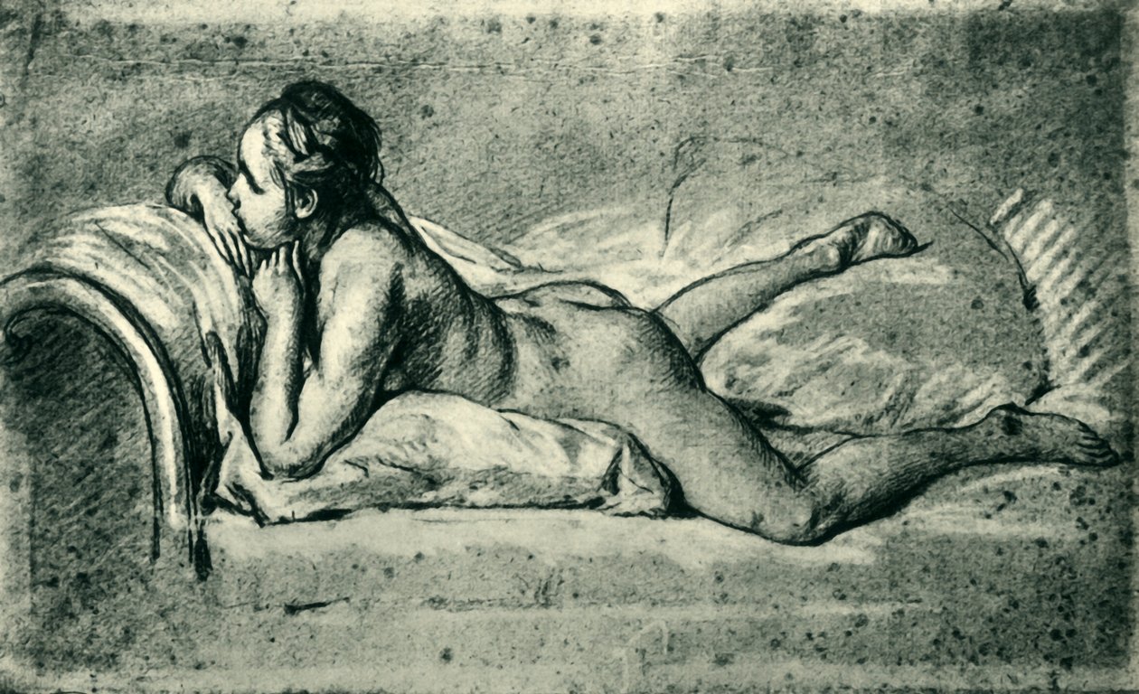 Desnudo femenino reclinado, 1751, 1943 de François Boucher