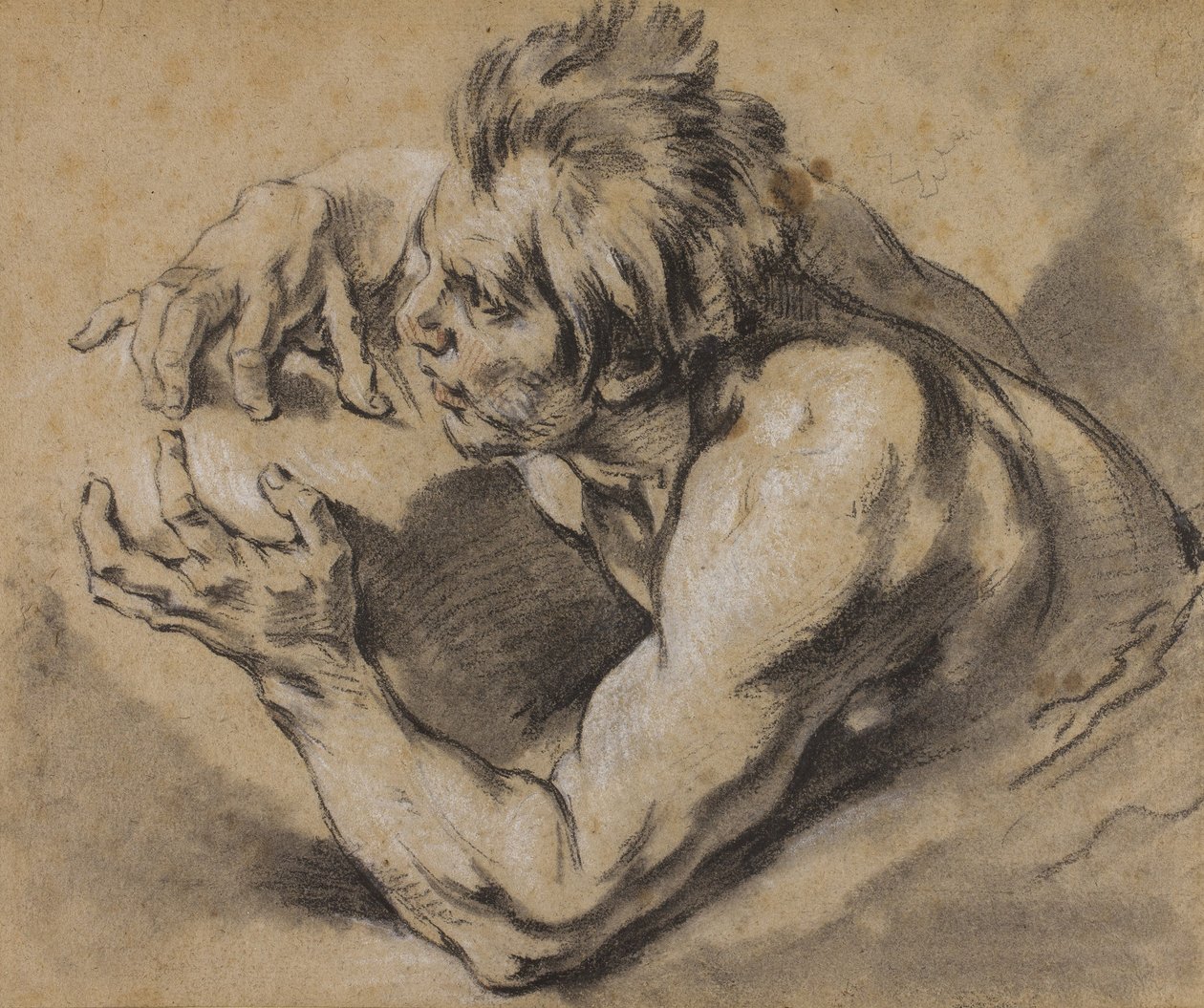 Estudio de un Tritón, 1748-53 de François Boucher