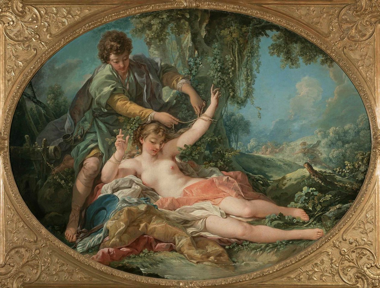 Silvia liberada por Aminta, 1755 de François Boucher