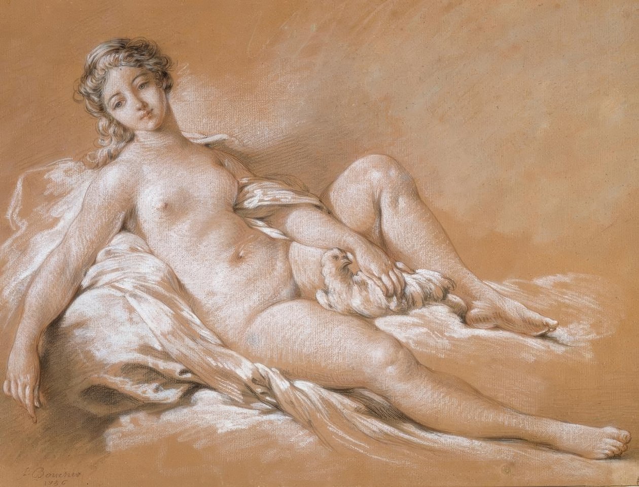 Venus con la paloma de François Boucher