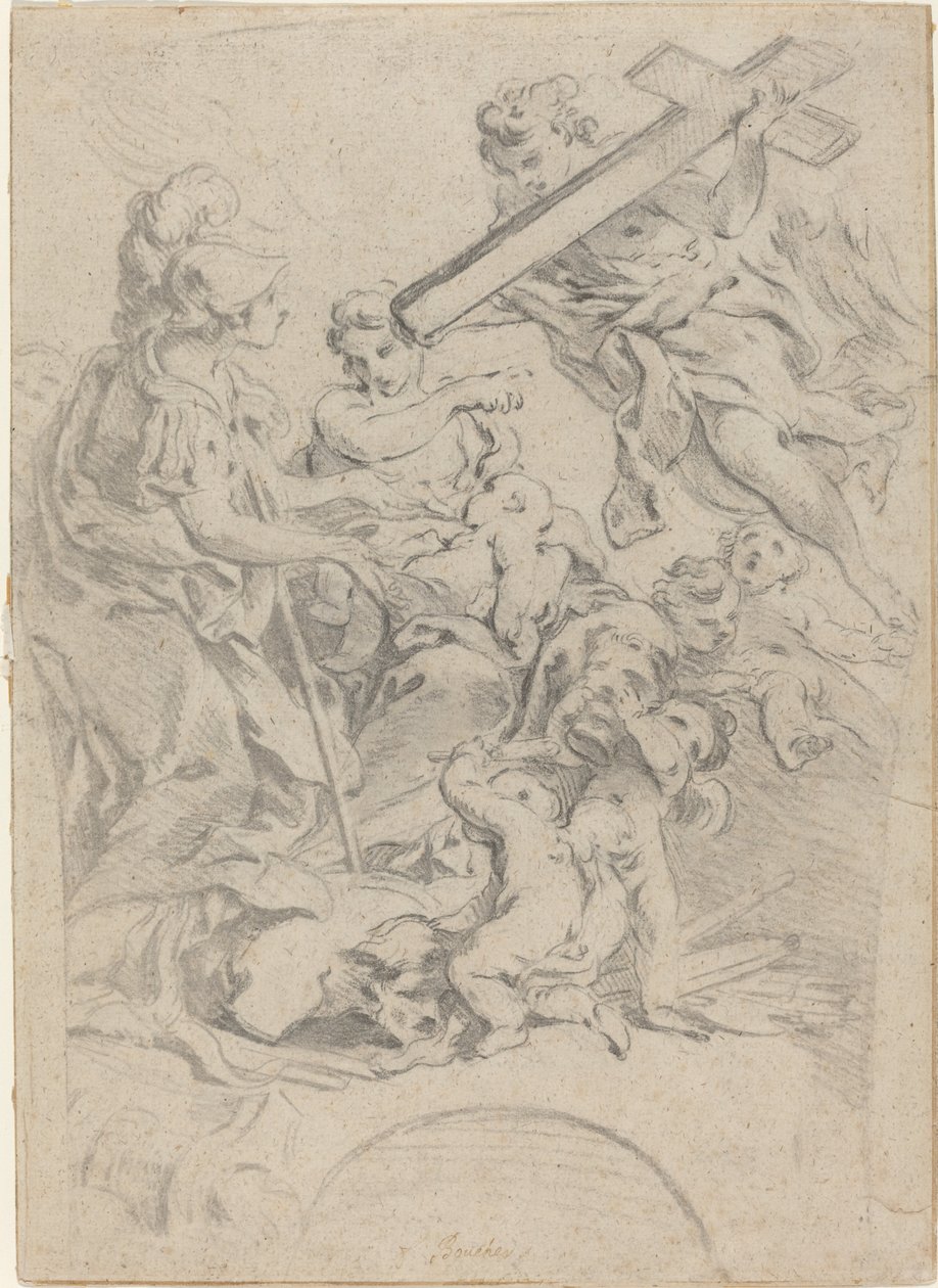 Fe y caridad de François Boucher after Giovanni Battista Gaulli