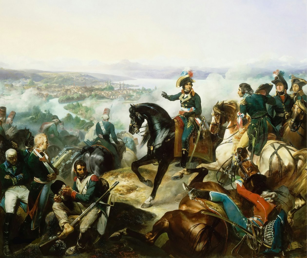 En francés:  Bataille de Zurich, le 25 septembre 1799 La batalla de Zurich, 25 de septiembre de 1799 de Francois Bouchot