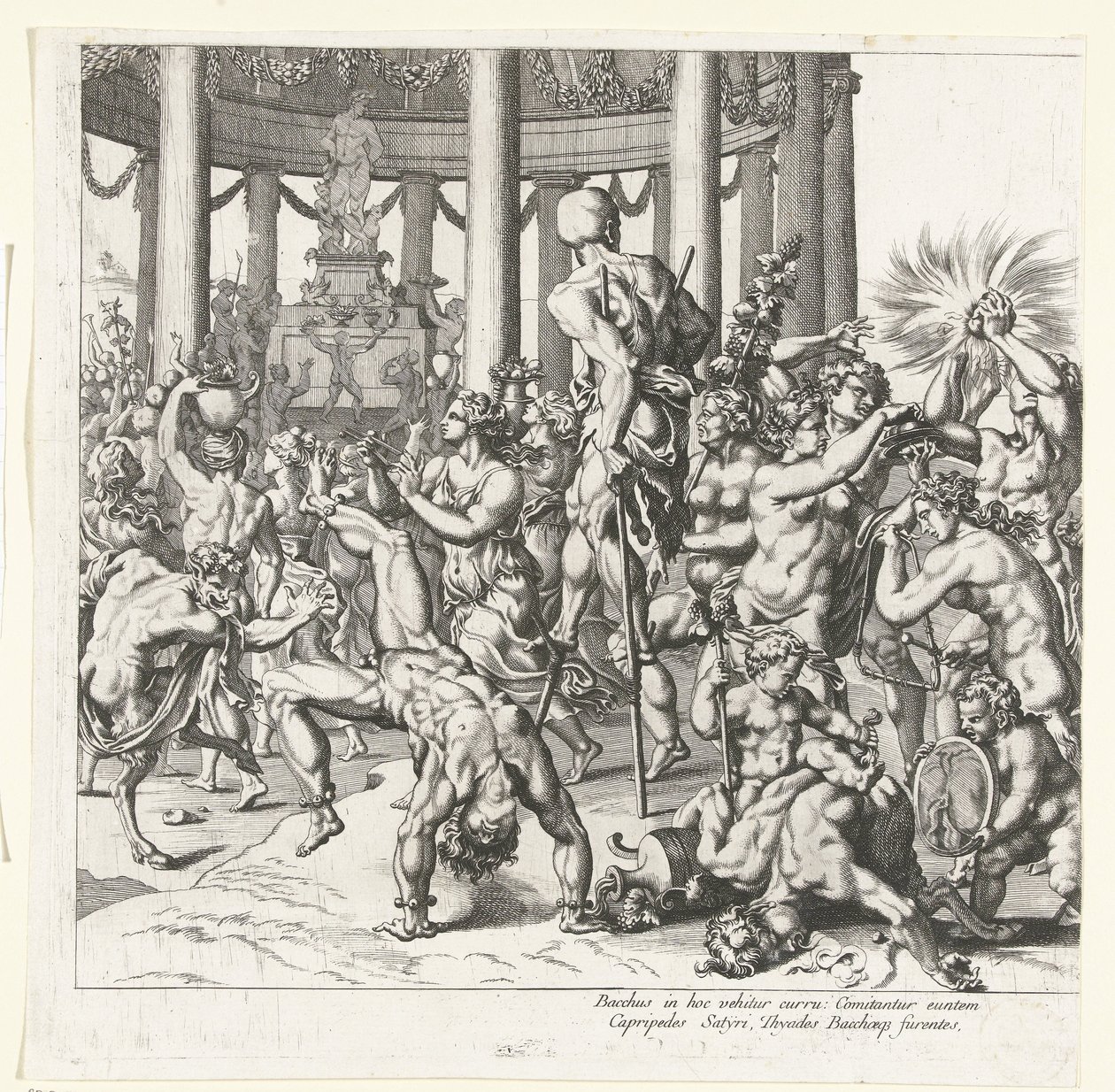 Triunfo de Baco, mitad izquierda de François Chauveau (attributed to)