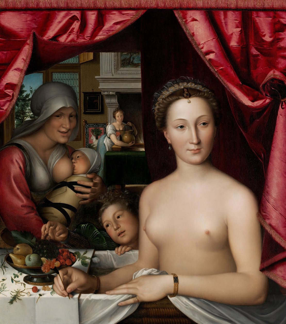 Una dama en su baño de François Clouet