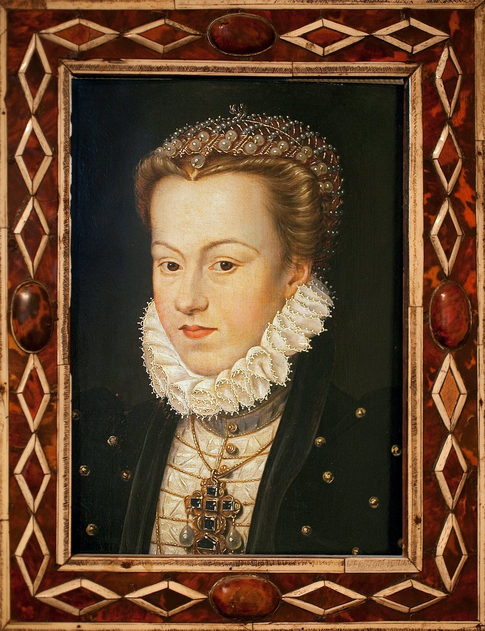 Retrato de Isabel de Austria (1554-1592, Reina de Francia) de François Clouet