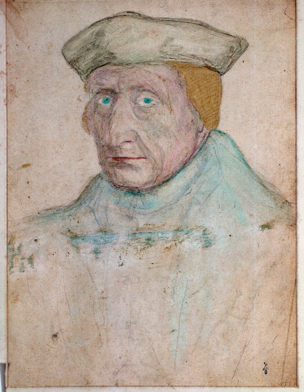 Retrato de Guillaume Bude (Budee) (Budaeus) (1467-1540), Maestro de la Librería Real de Francisco I en Fontainebleau de François Clouet