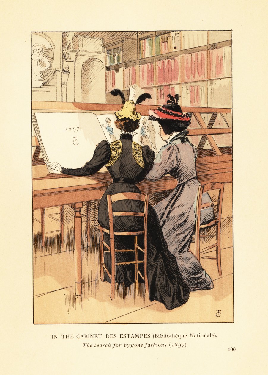 En el Gabinete de Estampas, Biblioteca Nacional de François Courboin