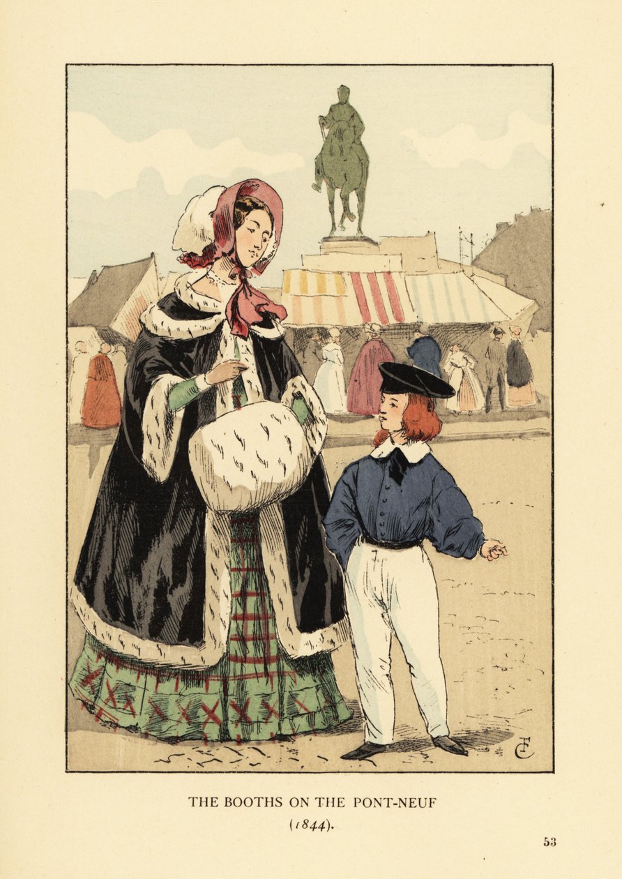 Los puestos en el Pont Neuf, París de François Courboin