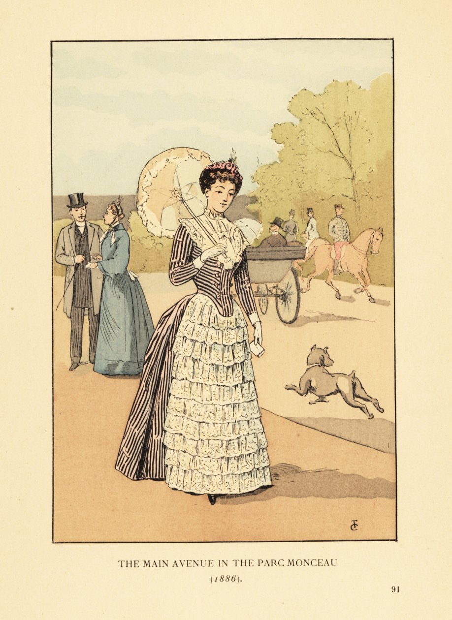 La avenida principal del Parque Monceau de François Courboin
