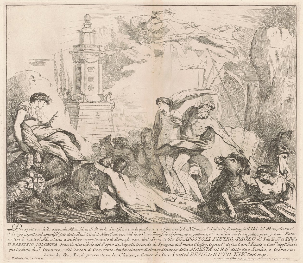 La segunda máquina para la Chinea de 1741: Neptuno y Anfitrite de François Hutin