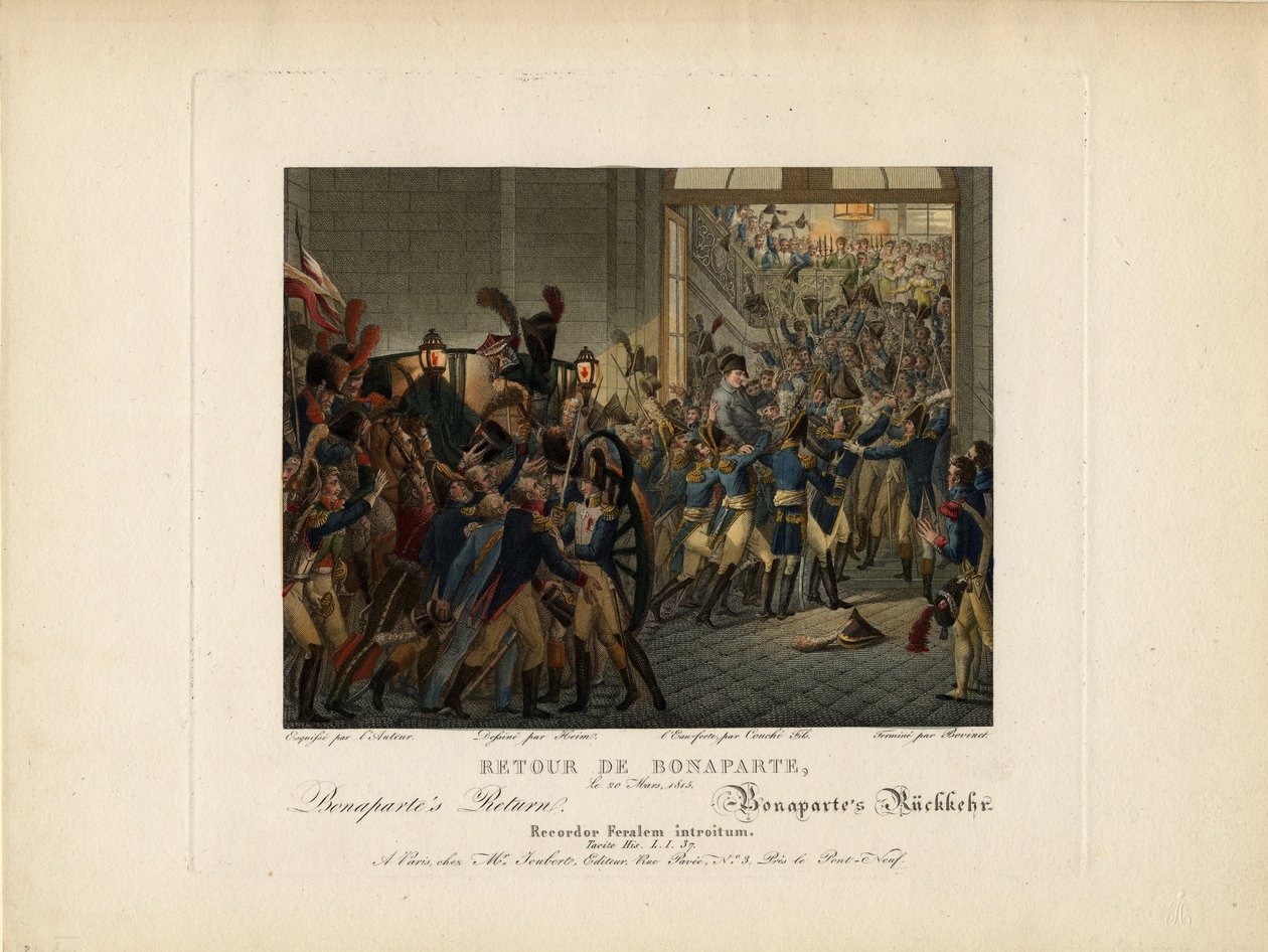 Napoleón regresando de la Isla de Elba, 1815 de François Joseph Heim