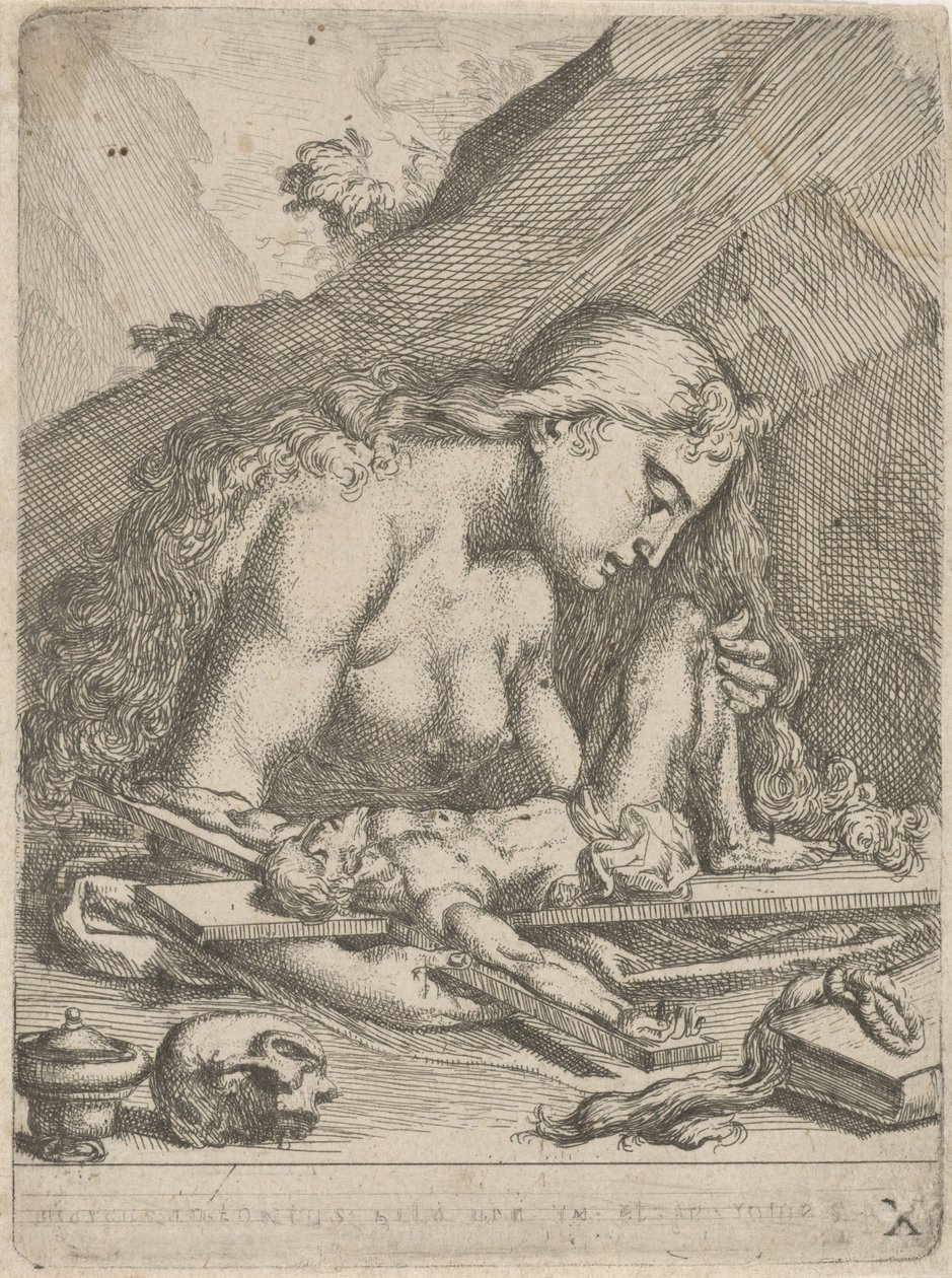 Santa María Magdalena como pecadora penitente de François Joseph Lonsing