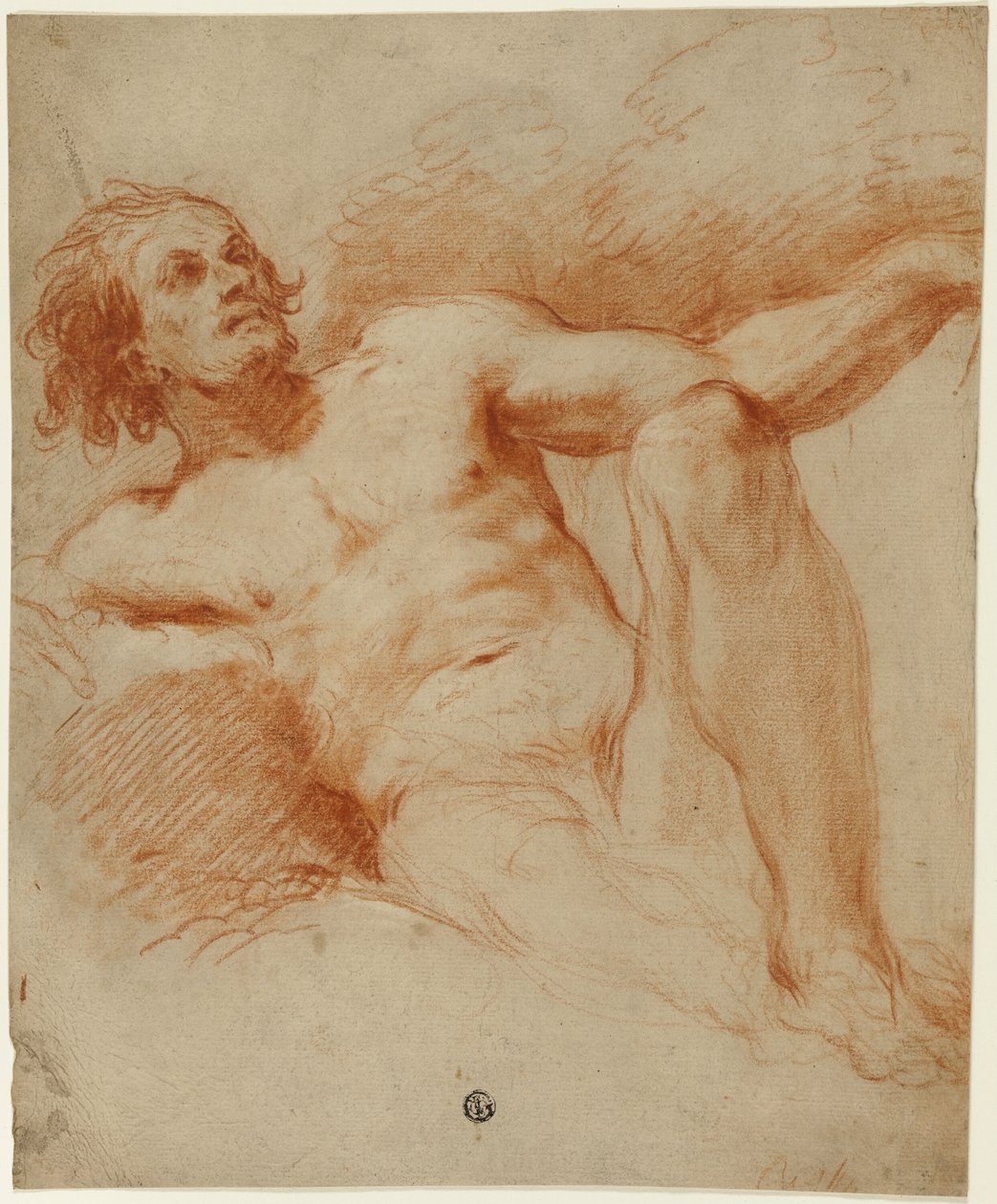 Desnudo masculino sentado de François Le Moyne