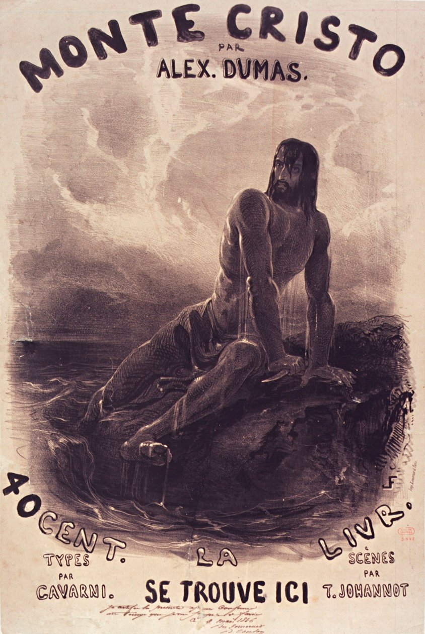 Louis Français-Dantès en su roca de Francois Louis Francais