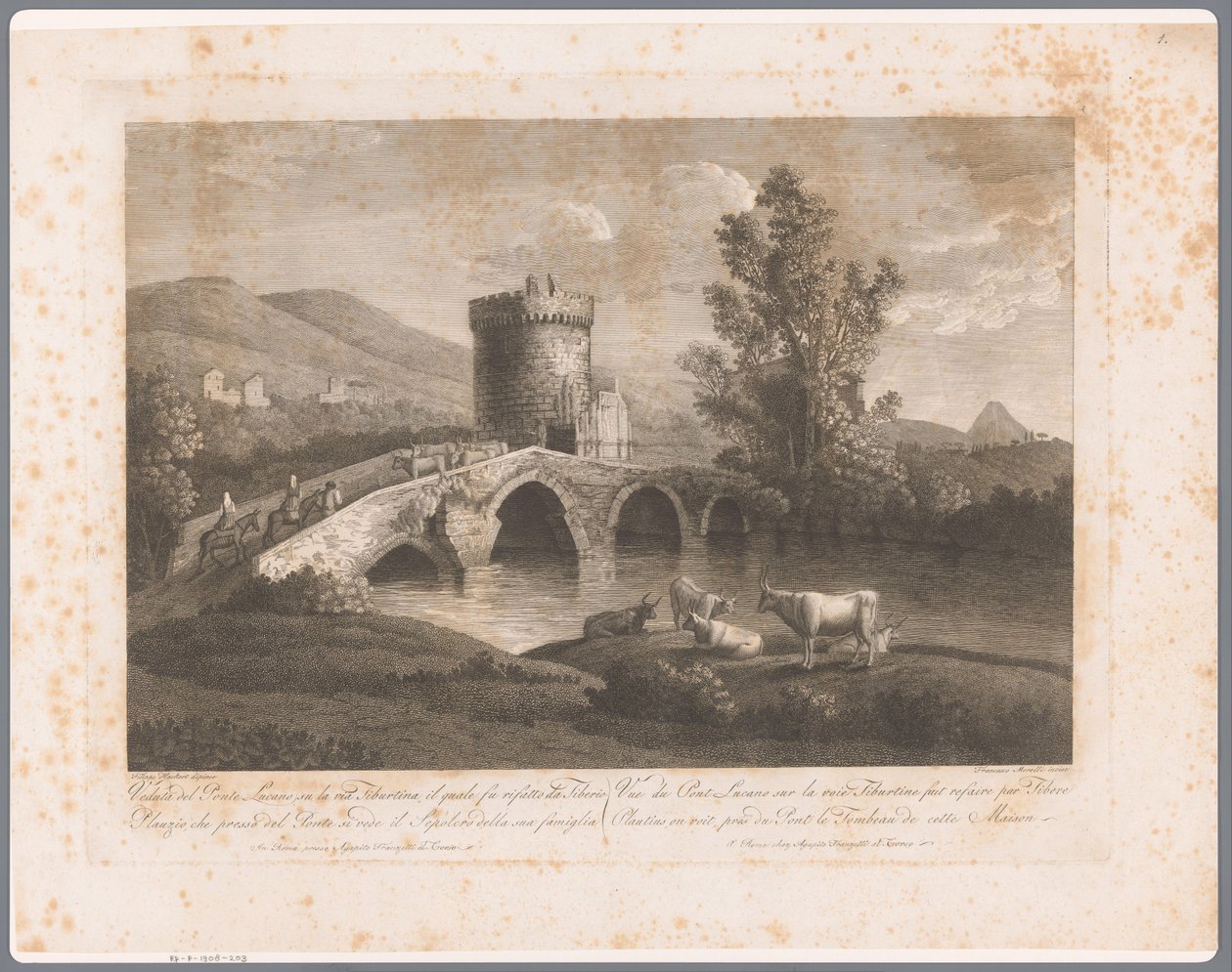 Vista del Ponte Lucano Vistas de Roma (título de la serie) de François Morel